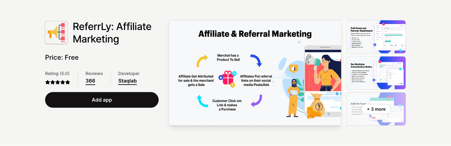 Affiliate and Referral Marketing tool. Offer Commissions to your brand ambassadors for referred sale