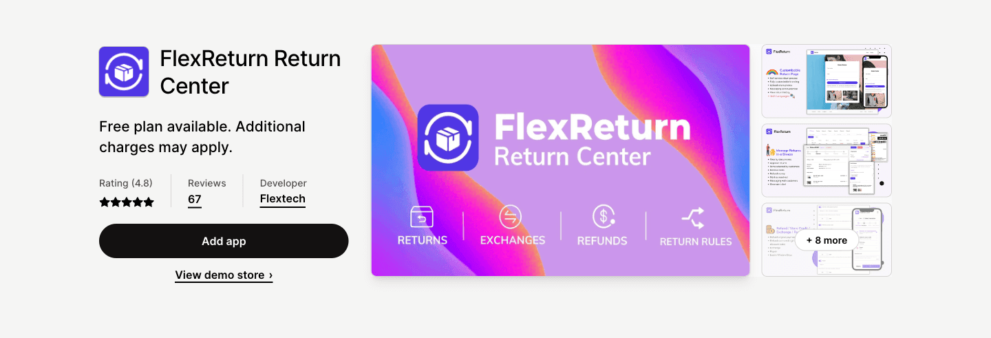 Smart return center to request and mange returns, exchanges, and refunds. Simplify return management